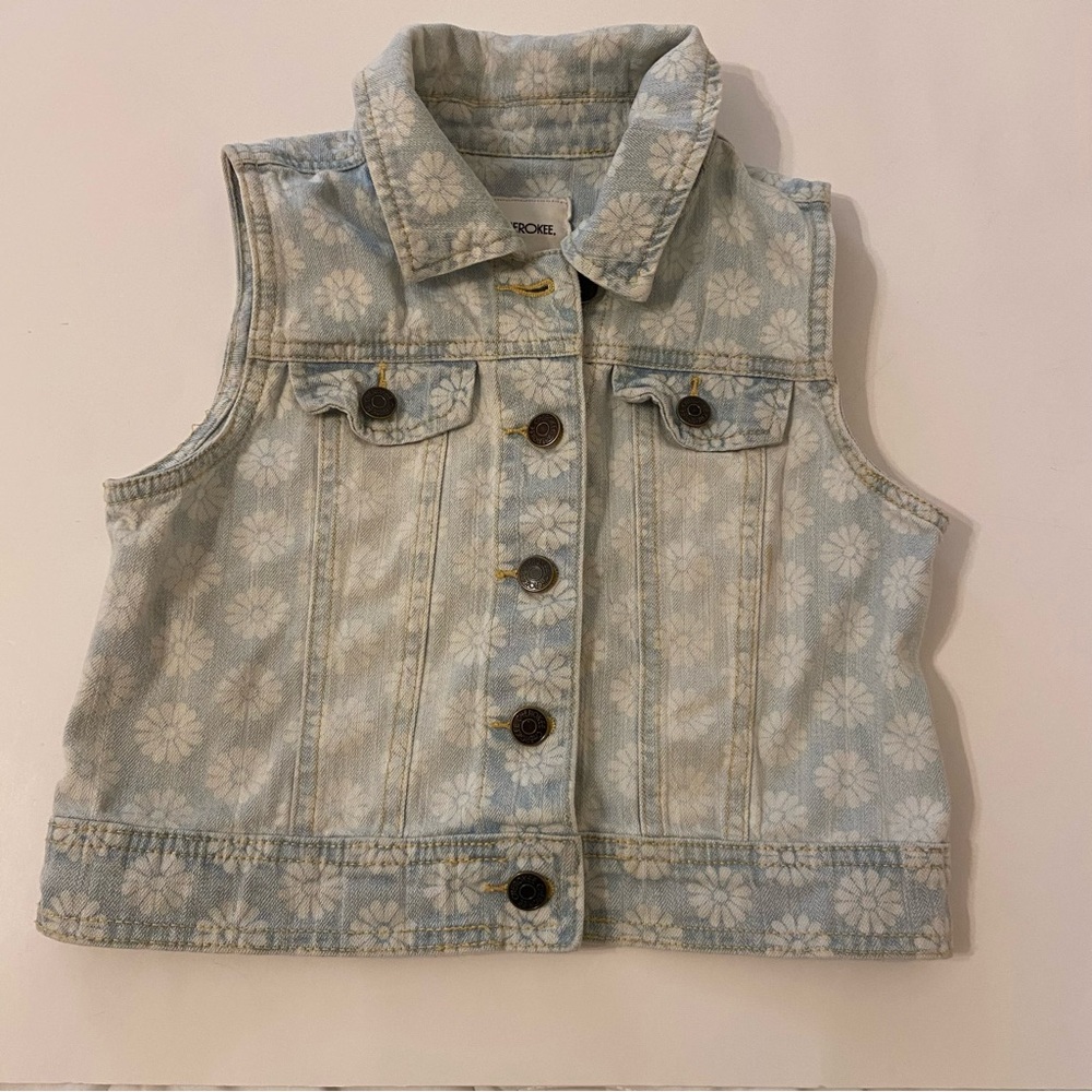 Cherokee Denim Daisy Sleeveless Vest Girls 7/8